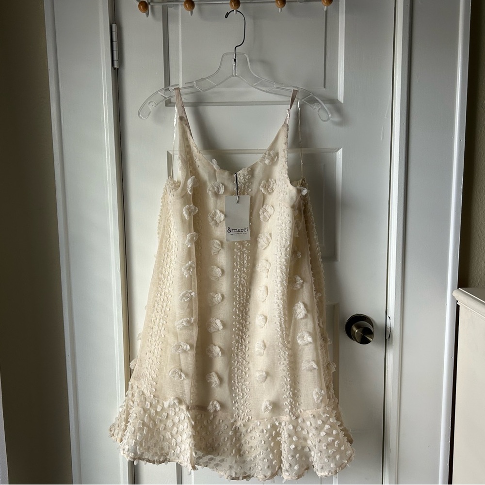 NWT &Merci Cream Mini Dress